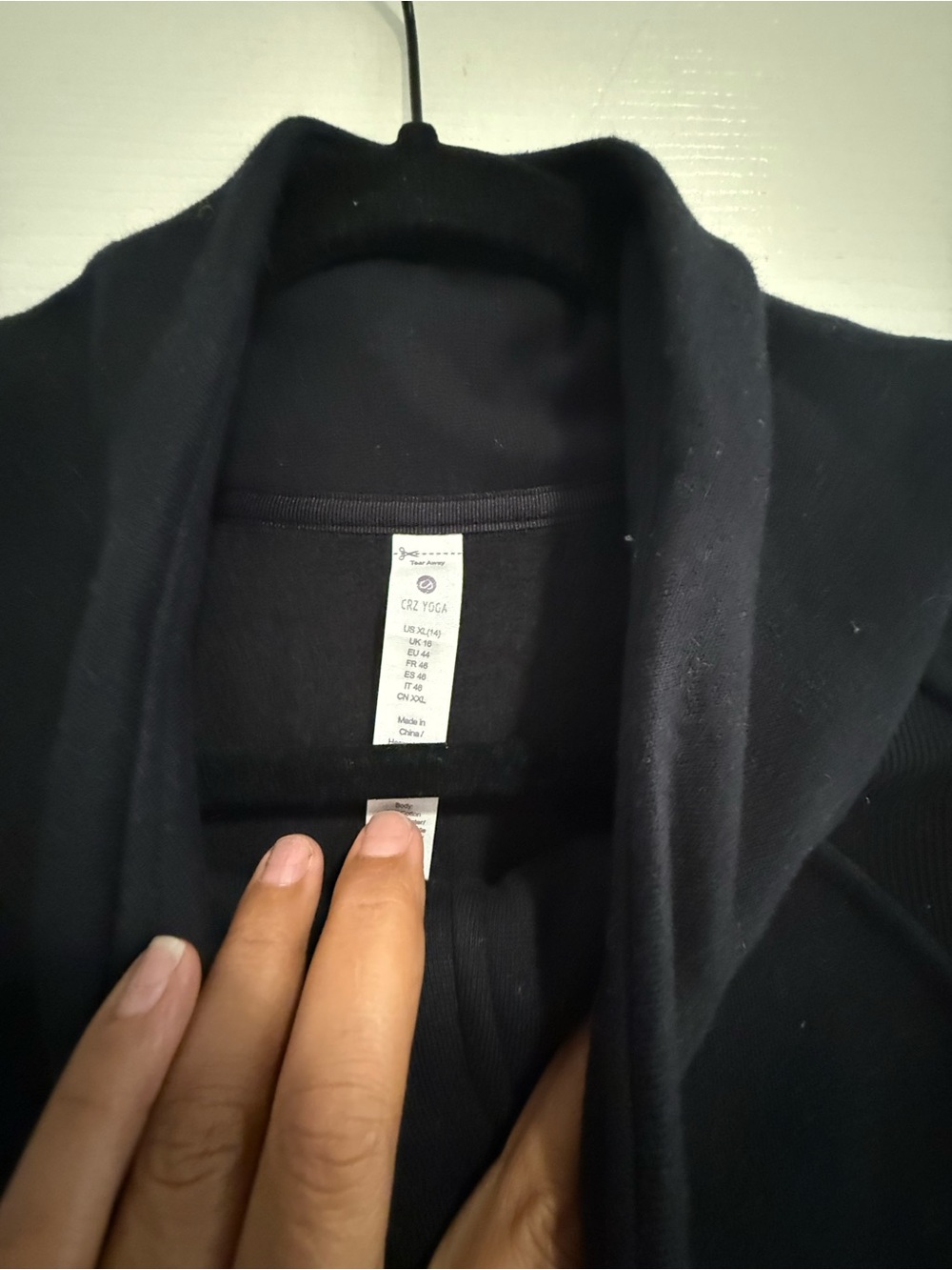 CRZ YOGA Black Half-Zip Cowl Pullover - Picture 5 of 7